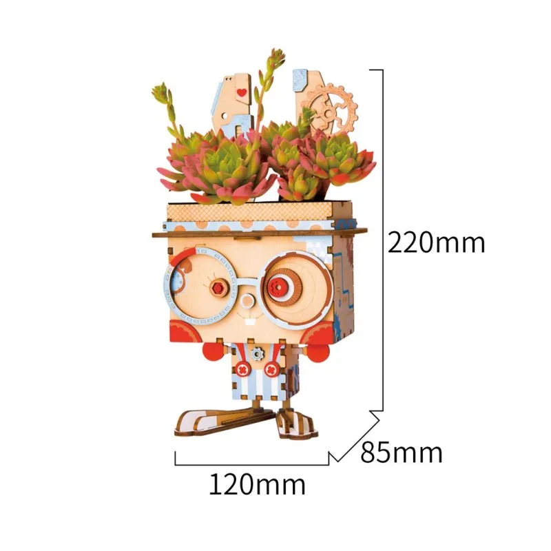 3D Wooden Robot Puzzle Game DIY Creative Flower Pot Model Toys Puzzles for Kids Cute Animal Puzzles Toy for Children Adult Gift
3D Wooden Robot Puzzle Game DIY Creative Flower Pot Model Toys Puzzles for Kids Cute Animal Puzzles Toy for Children Adult Gift
