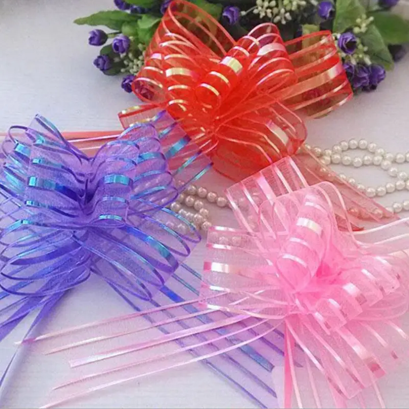 10 PCS 5cm Organza pull bows Gift ribbon butterfly thighed hand flower garland Wedding car sheer garland 8 Colors
10 PCS 5cm Organza pull bows Gift ribbon butterfly thighed hand flower garland Wedding car sheer garland 8 Colors