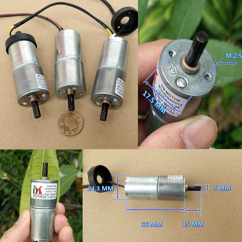Double flat shaft 0.3N.m 25MM 12V 100RPM Motor Powerful High Torque Gear Box Motor Gearmotors DC 6V 50RPM
Double flat shaft 0.3N.m 25MM 12V 100RPM Motor Powerful High Torque Gear Box Motor Gearmotors DC 6V 50RPM