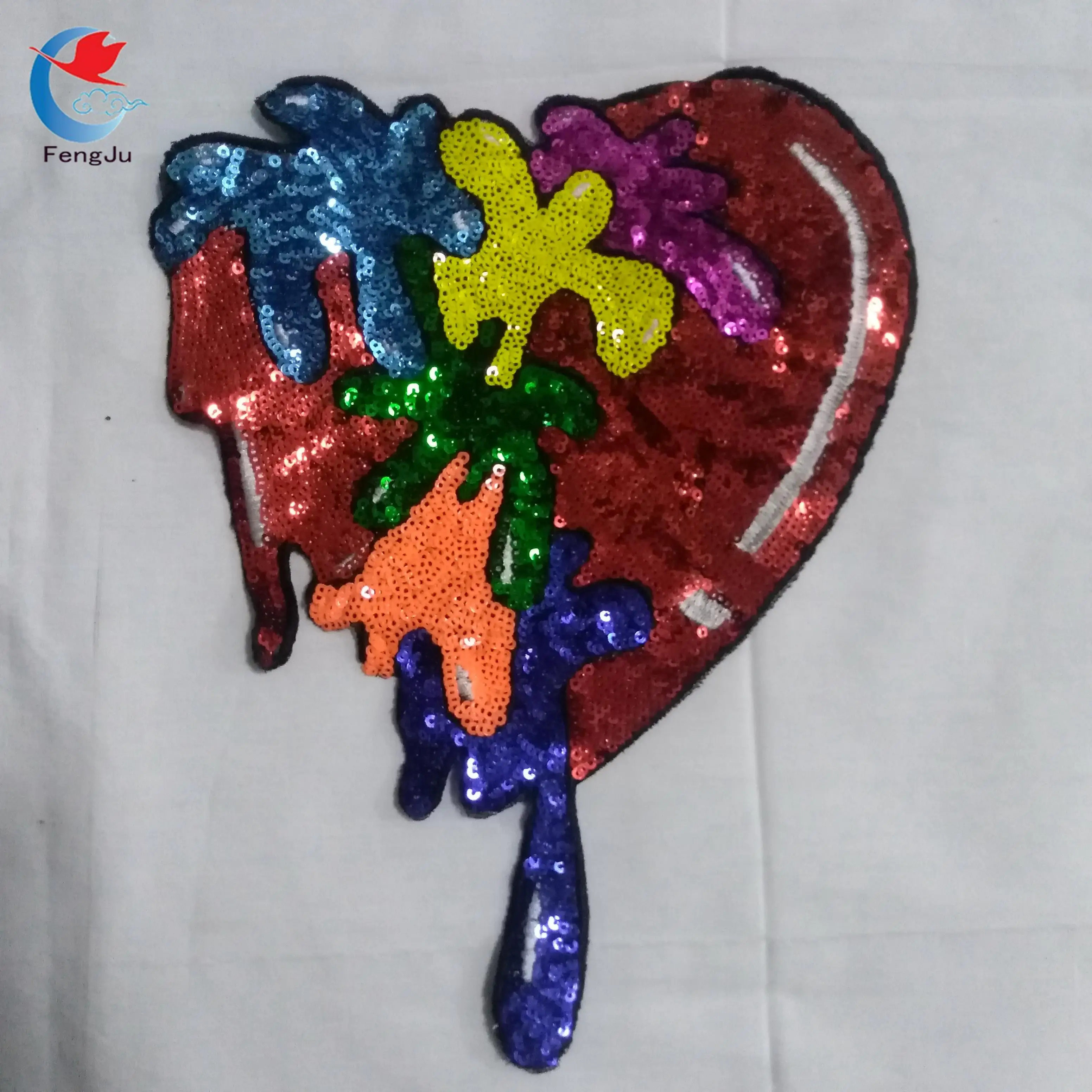 FengJu Colourful Heart Patches For Clothes Sew On Sequin Applique Badge Sticker Applications Motif Embroidery Accessories 2pcs
FengJu Colourful Heart Patches For Clothes Sew On Sequin Applique Badge Sticker Applications Motif Embroidery Accessories 2pcs