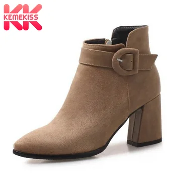 KemeKiss Plus Size 32-47 Women Fur Ankle Boots Winter Warm High Heel Boots Fashion Buckle Zipper Business Formal Shoes Women
KemeKiss Plus Size 32-47 Women Fur Ankle Boots Winter Warm High Heel Boots Fashion Buckle Zipper Business Formal Shoes Women