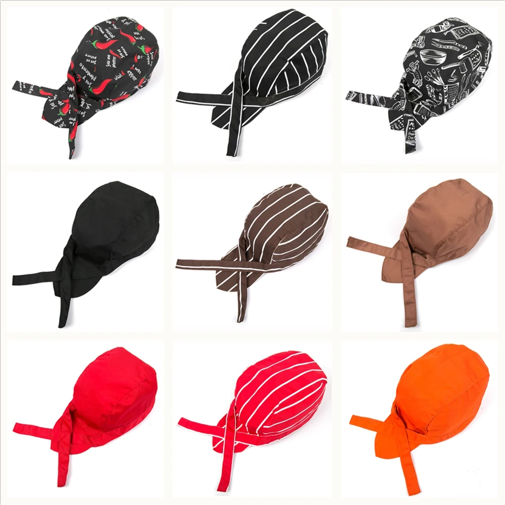 10Pc/Lot Hotel Cafe Bakery Waiter Pirate Hat Restaurant BBQ Top Chef Work Hats Canteen Cozinha Kitchen Cook Workwear Forward Cap |