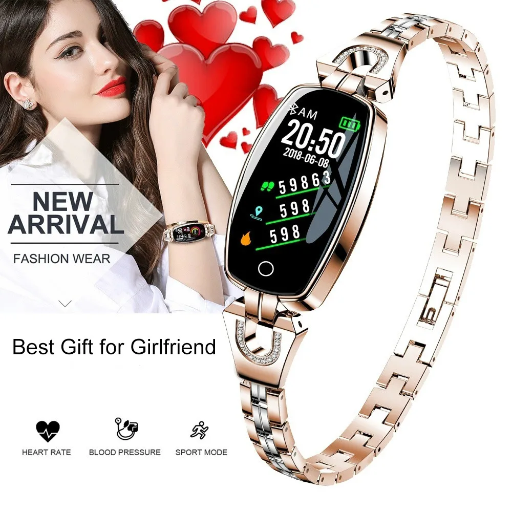 New Lady Smart H8 Smart Bracelet Women Heart Rate Sleep Monitor Smart Band Blood Pressure Smart Fitness Band Best Gift for Girl
New Lady Smart H8 Smart Bracelet Women Heart Rate Sleep Monitor Smart Band Blood Pressure Smart Fitness Band Best Gift for Girl