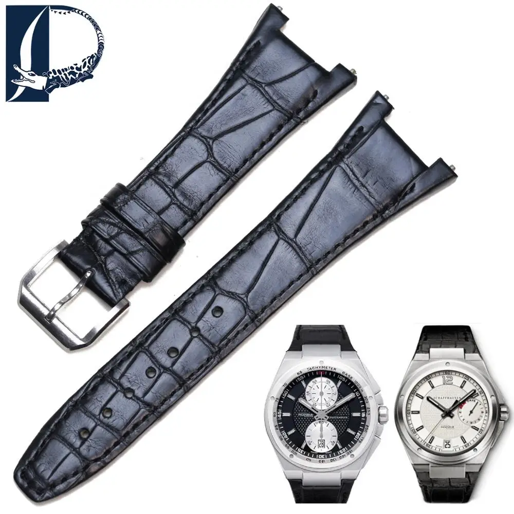 Кожаный ремешок Pesno с тиснением под кожу аллигатора для мужских часов IWC, ремешок для мужских часов, черный ремешок 28 мм, браслеты, ремень с пряжкой с язычком
Кожаный ремешок Pesno с тиснением под кожу аллигатора для мужских часов IWC, ремешок для мужских часов, черный ремешок 28 мм, браслеты, ремень с пряжкой с язычком