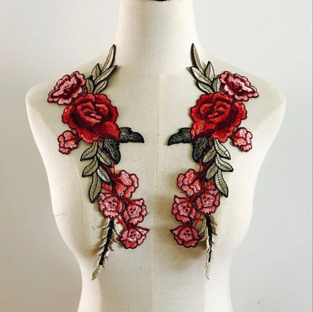 1 Pair Red Rose Soluble Embroidered Applique DIY Clothes Decoration Sewing on Collar Patches
1 Pair Red Rose Soluble Embroidered Applique DIY Clothes Decoration Sewing on Collar Patches