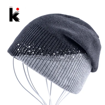 Winter Knitted Hat Women Rhinestones Color Stitching Beanies Caps Ladies Outdoors Skies Bonnet Hat Girls Skullies Touca Inverno
Winter Knitted Hat Women Rhinestones Color Stitching Beanies Caps Ladies Outdoors Skies Bonnet Hat Girls Skullies Touca Inverno