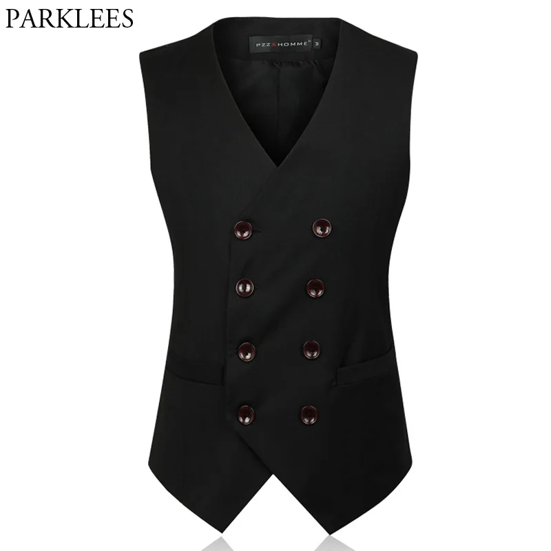 Fashion Double Breasted Suit Vest Men 2018 New Brand Sleeveless Waistcoat Mens Slim Fit Wedding Party Business Vests Gilet Homme
Fashion Double Breasted Suit Vest Men 2018 New Brand Sleeveless Waistcoat Mens Slim Fit Wedding Party Business Vests Gilet Homme