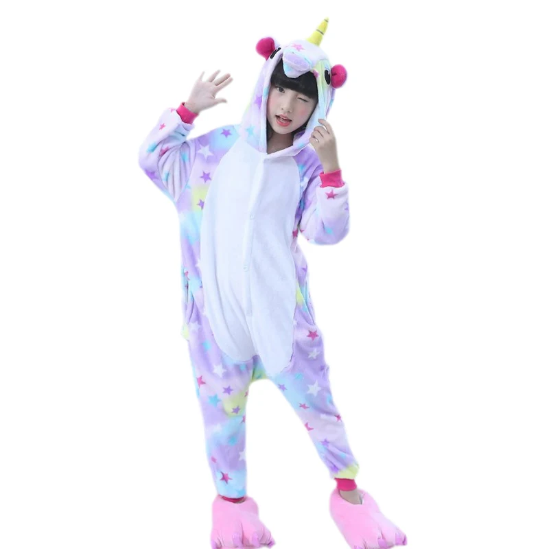 Kids Animal Stars Unicorn Pajamas For Boys Girls Flannel Cartoon cosplay Children Sleepwear Cute Hooded Pijamas Onesies 4-12Y
Kids Animal Stars Unicorn Pajamas For Boys Girls Flannel Cartoon cosplay Children Sleepwear Cute Hooded Pijamas Onesies 4-12Y