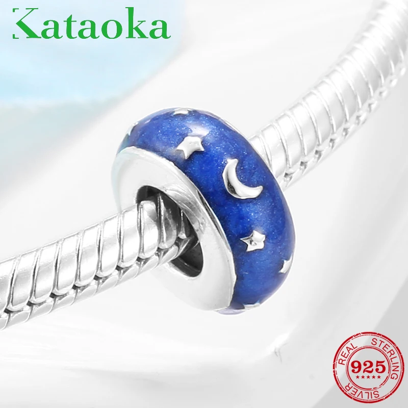 925 Sterling Silver Blue Enamel Stopper Spacer beads Star moon Charm fits Original Pandora Women Bracelet Bangle Jewelry making
925 Sterling Silver Blue Enamel Stopper Spacer beads Star moon Charm fits Original Pandora Women Bracelet Bangle Jewelry making