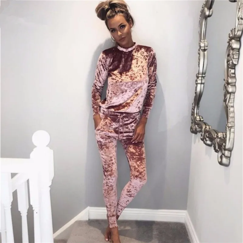 Velvet Women Sets Fashion Long Sleeve Bodycon Slim Sweat Suits Hoodies Tracksuit Sweatshirt Two Piece Trousers Women ~~..
Velvet Women Sets Fashion Long Sleeve Bodycon Slim Sweat Suits Hoodies Tracksuit Sweatshirt Two Piece Trousers Women ~~..