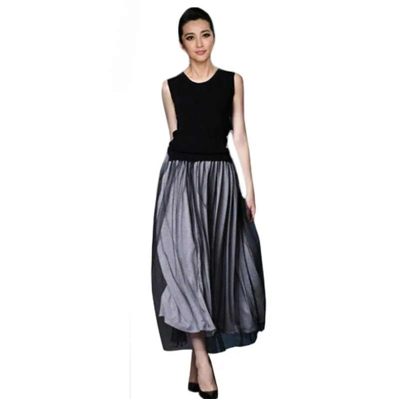 Women Fashion Long Dresses False Two Piece Dress 2015 Autumn Maxi Ladies Dress Mesh Patchwork Knitting Dress Vestidos LargoEE650
Women Fashion Long Dresses False Two Piece Dress 2015 Autumn Maxi Ladies Dress Mesh Patchwork Knitting Dress Vestidos LargoEE650