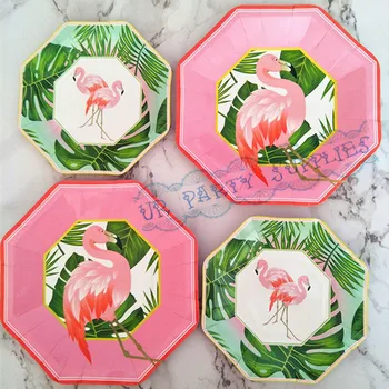 160pcs Flamingo Paper Plates Tropical Metalli Birthday Wedding Party Tableware Small 18cm Large 23cm Dishes Baby Shower Supplies
160pcs Flamingo Paper Plates Tropical Metalli Birthday Wedding Party Tableware Small 18cm Large 23cm Dishes Baby Shower Supplies