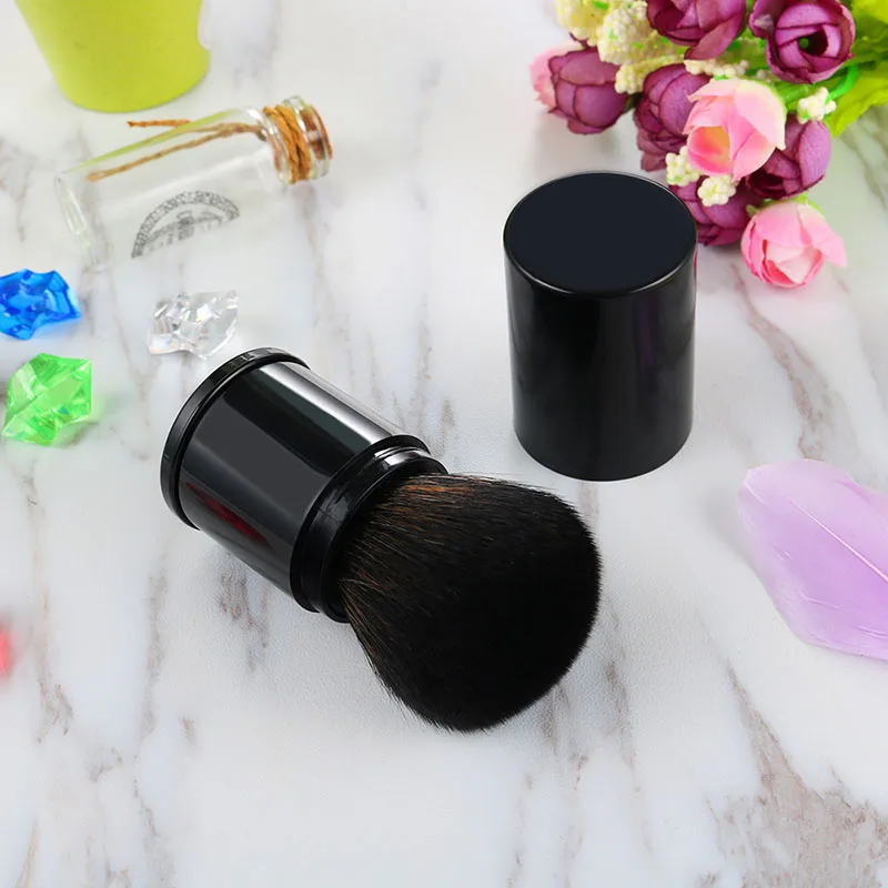 1pcs Black Retractable Makeup Brushes Big Powder Foundation Blusher Concealer Cream Kabuki Brush (15)
