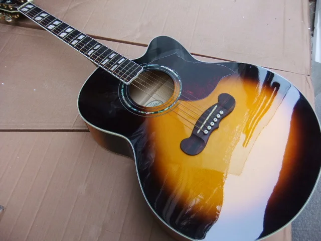 New CUSTOM Artist Acoustic Guitar Single Cutaway JS 200 In Sunburst 110226