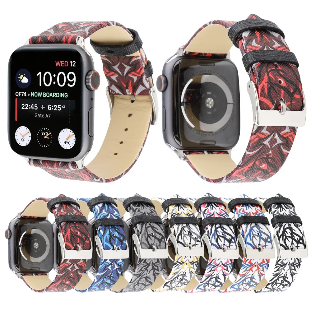 Thorny printed leather strap Band For Apple watch band 42mm 38mm 44mm 40mm strap for iwatch Series 2/3/4 Strap Watchbands 
Thorny printed leather strap Band For Apple watch band 42mm 38mm 44mm 40mm strap for iwatch Series 2/3/4 Strap Watchbands
