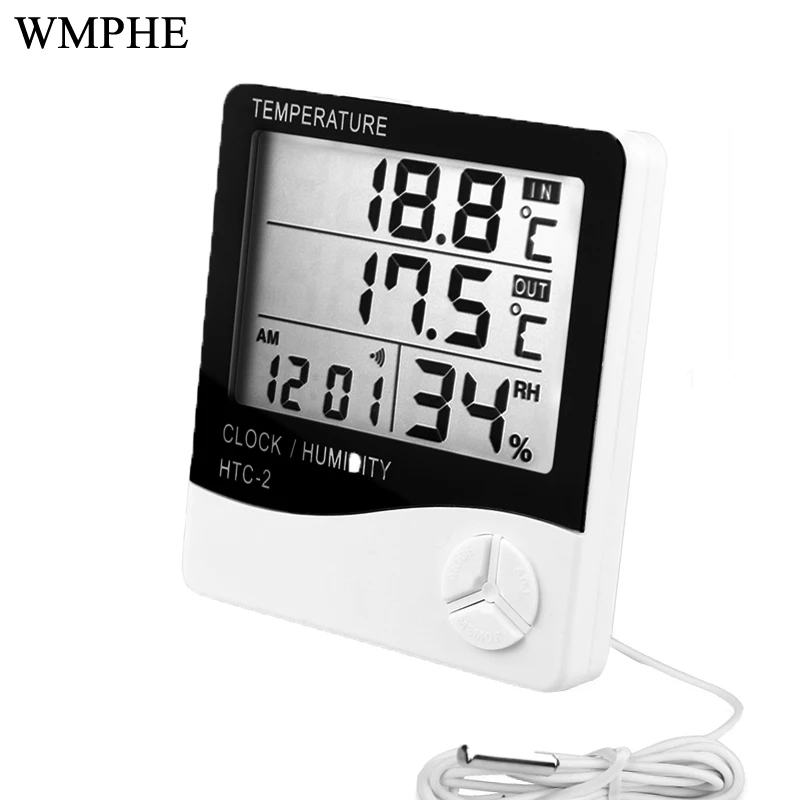 WMPHE Digital C/F Thermometer Hygrometer Electronic LCD Temperature Humidity Meter Alarm Clock Indoor Outdoor Weather Station
WMPHE Digital C/F Thermometer Hygrometer Electronic LCD Temperature Humidity Meter Alarm Clock Indoor Outdoor Weather Station