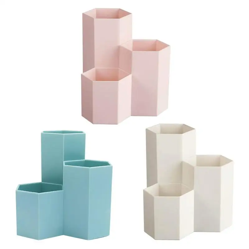 Korean Version Rhinestone 3 Compartments Pen Holder Hexagonal Multi-Function Desktop Storage Makeup Brush Storage Bucket
Korean Version Rhinestone 3 Compartments Pen Holder Hexagonal Multi-Function Desktop Storage Makeup Brush Storage Bucket