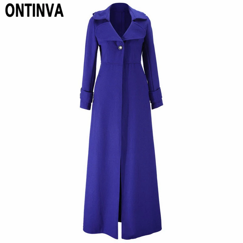 Fashion Slim Women Extra Long Woolen Coats Green Blue Ladies Chic Trench Coat Fall Winter Button Casaco Manteau Female Overcoat
Fashion Slim Women Extra Long Woolen Coats Green Blue Ladies Chic Trench Coat Fall Winter Button Casaco Manteau Female Overcoat