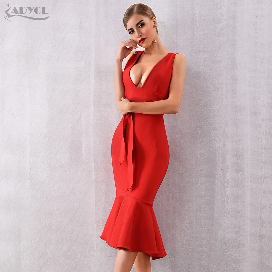 ADYCE Summer Women Red Mermaid Bandage Dress Vestidos 2019 Tank Sexy Deep V-Neck Sleeveless Bodycon Club Celebrity Party Dresses
ADYCE Summer Women Red Mermaid Bandage Dress Vestidos 2019 Tank Sexy Deep V-Neck Sleeveless Bodycon Club Celebrity Party Dresses