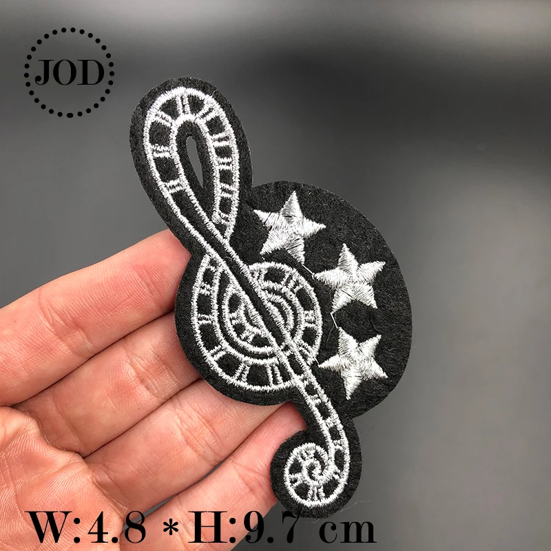 JOD* Black Music Symbol Star Embroidery Iron on Patches for Clothing DIY Clothes Patch Stickers Fabric Badges Decorative
JOD* Black Music Symbol Star Embroidery Iron on Patches for Clothing DIY Clothes Patch Stickers Fabric Badges Decorative