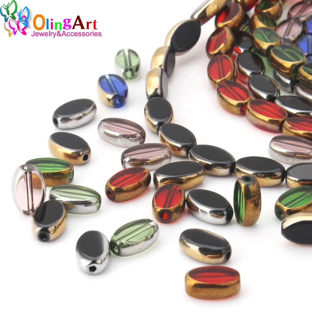 OlingArt 9 * 6MM 12pcs/lot Glass Metal Plated Crystal Multicolor mixing Oval shape bead DIY Necklace Bracelet Jewelry Making
OlingArt 9 * 6MM 12pcs/lot Glass Metal Plated Crystal Multicolor mixing Oval shape bead DIY Necklace Bracelet Jewelry Making