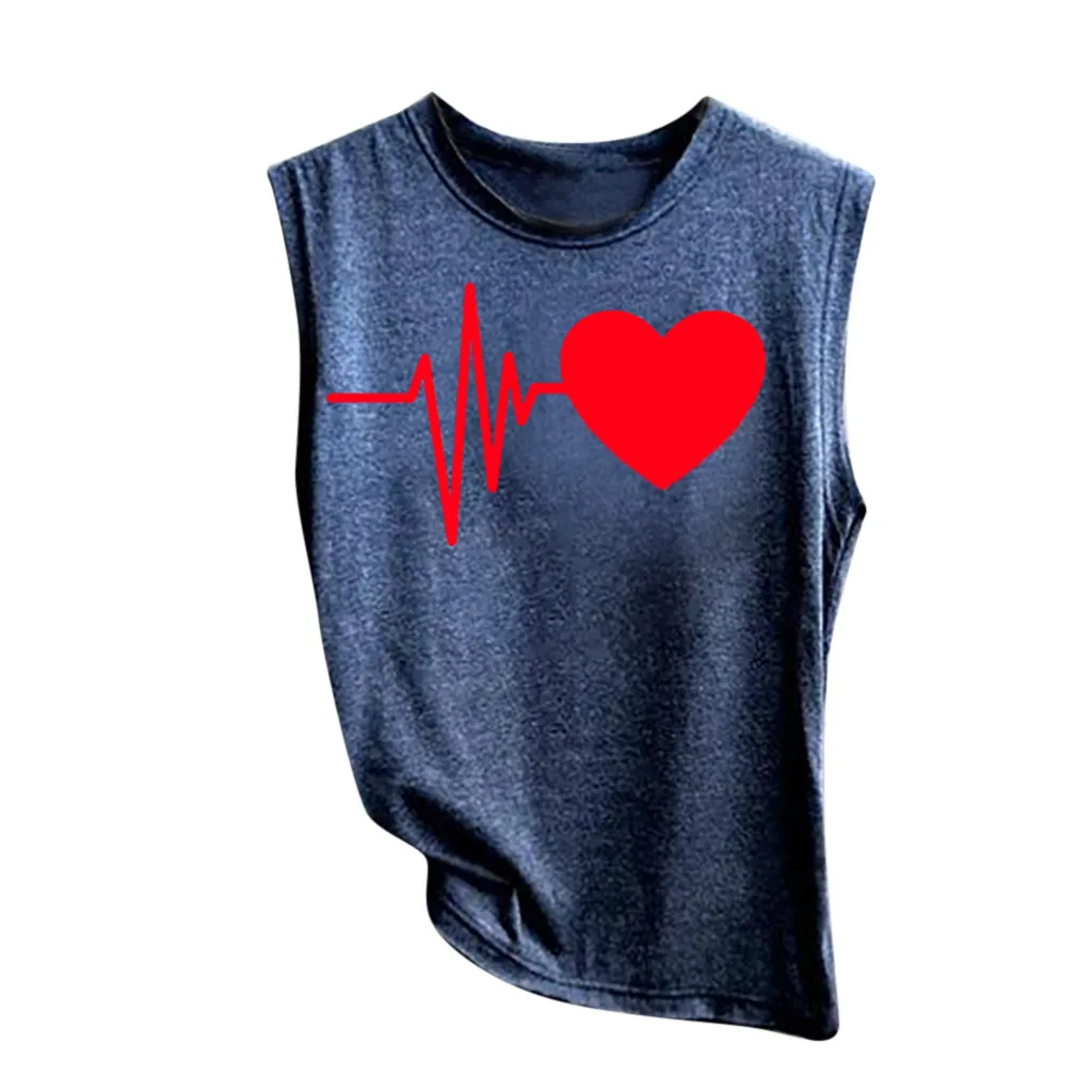 SAGACE Summer Tops For women Print Vest Loose Top Sleeveless Tank Sport Pullover Tunic top Heart Casual Ladies T-shirt O-Neck
SAGACE Summer Tops For women Print Vest Loose Top Sleeveless Tank Sport Pullover Tunic top Heart Casual Ladies T-shirt O-Neck