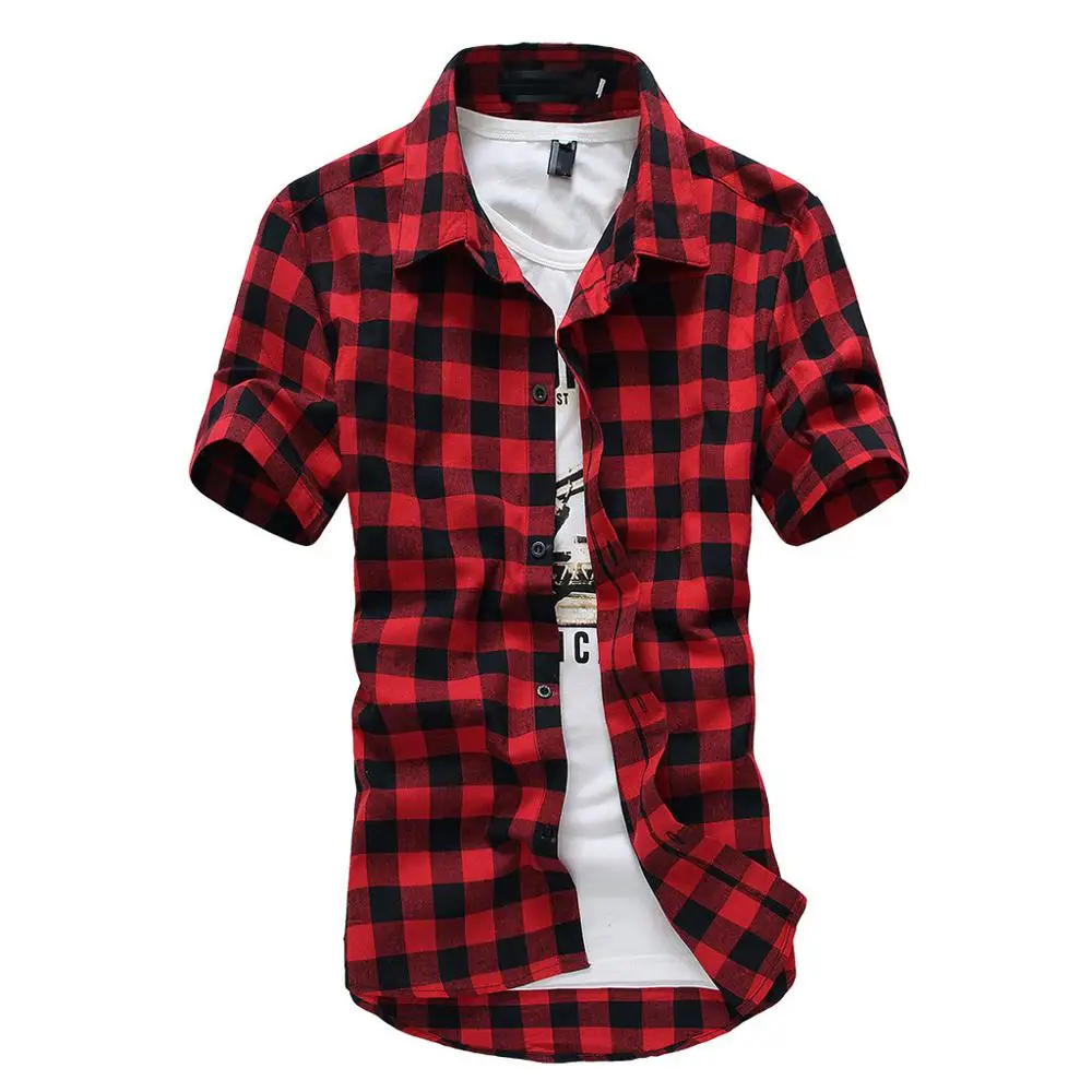 Summer Shirt Streetwear Harajuku Camisa Social Masculina Male Short Sleeve Plaid Solid Color Button Casual Men Shirts Top Blouse
Summer Shirt Streetwear Harajuku Camisa Social Masculina Male Short Sleeve Plaid Solid Color Button Casual Men Shirts Top Blouse