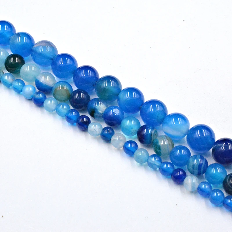 Natural Stone Blue Banded Stripe Onyx Agates Beads 4-12mm Loose Beads for Jewelry Making Bracelet DIY Free Shipping Strand 15''
Natural Stone Blue Banded Stripe Onyx Agates Beads 4-12mm Loose Beads for Jewelry Making Bracelet DIY Free Shipping Strand 15''