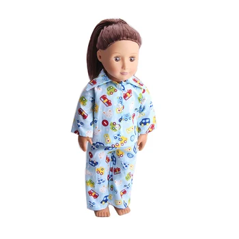 Dolls clothes American Blue car pattern pajamas suit pant toy accessories fit 18 inch Girl and 43 cm baby
Dolls clothes American Blue car pattern pajamas suit pant toy accessories fit 18 inch Girl and 43 cm baby