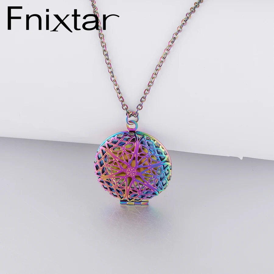 Fnixtar Rainbow Color Stainless Steel Hollow Flower Pattern Photo Frame Memory Locket Pendant Necklace Vintage Gift 10pieces/lot
Fnixtar Rainbow Color Stainless Steel Hollow Flower Pattern Photo Frame Memory Locket Pendant Necklace Vintage Gift 10pieces/lot