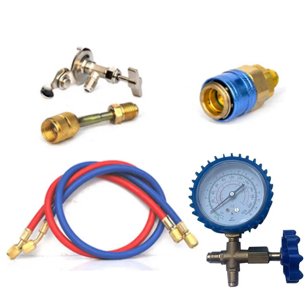 R22 Refrigerant Household Air Conditioning Fluoride Adding Tool Kit Car Air Conditioning Freon Common Cool Gas Meter
R22 Refrigerant Household Air Conditioning Fluoride Adding Tool Kit Car Air Conditioning Freon Common Cool Gas Meter