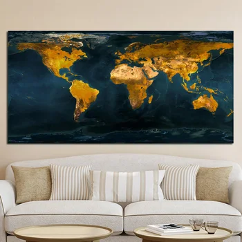 Abstract Vintage Gold Globe World Map Oil Painting Poster and Print Canvas Art Modern Wall Picture for Office Room Cuadros Decor
Abstract Vintage Gold Globe World Map Oil Painting Poster and Print Canvas Art Modern Wall Picture for Office Room Cuadros Decor