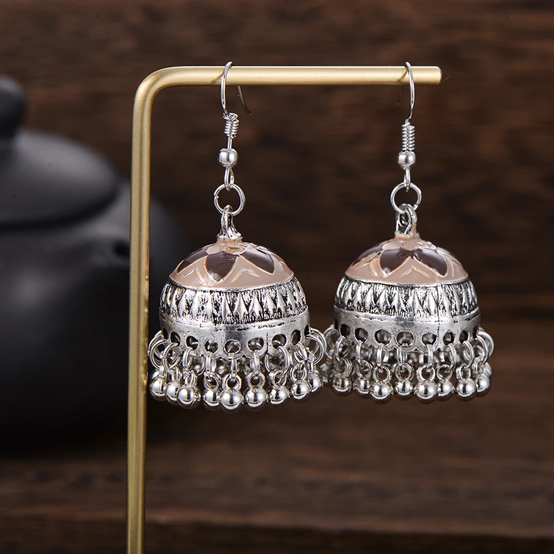Vintage Water Drop Turkish Jhumka Drop Earrings For Women Retro Silver Beads Tassel Charm Enamel Earring Indian Jewelry Bijoux
Vintage Water Drop Turkish Jhumka Drop Earrings For Women Retro Silver Beads Tassel Charm Enamel Earring Indian Jewelry Bijoux