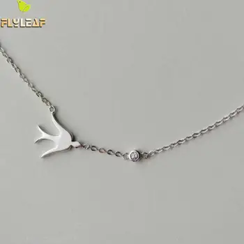 Flyleaf 100% 925 Sterling Silver Cute Bird Swallows Necklaces & Pendants For Women Creative design lady fashion jewelry
Flyleaf 100% 925 Sterling Silver Cute Bird Swallows Necklaces & Pendants For Women Creative design lady fashion jewelry