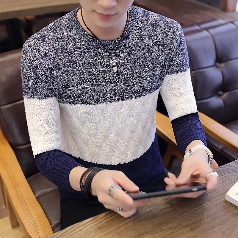 Mens Sweaters Warm Pullover Knitted Striped Male 2019 Brand Casual Autumn Winter Sweater Long Sleeve Pullovers For Masculino
Mens Sweaters Warm Pullover Knitted Striped Male 2019 Brand Casual Autumn Winter Sweater Long Sleeve Pullovers For Masculino