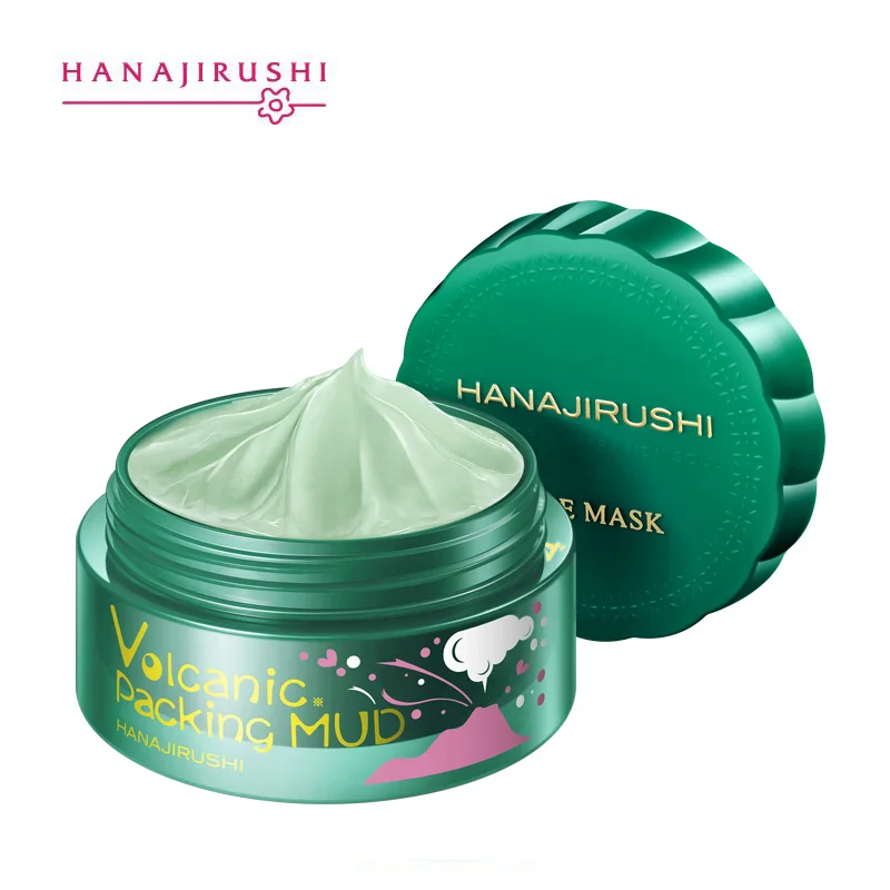 Глиняная маска HANAJIRUSHI из вулканической глины для лица очищающая поры удаляет