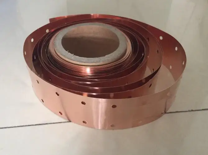 1 Meter 0.2*50mm Pure copper strip for 2P 32650 battery screw connecting Pure copper strip sheet
1 Meter 0.2*50mm Pure copper strip for 2P 32650 battery screw connecting Pure copper strip sheet