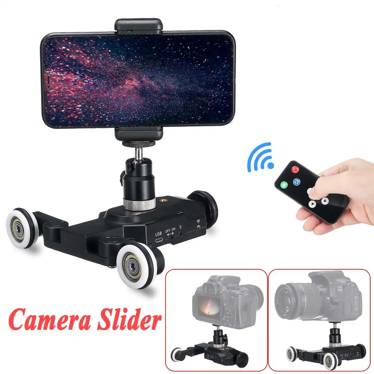 Mini Motorized Electric Track Slider for Gopro DSLR Remote Control Motor Dolly Truck Car for Camera Camcorder DV Sport Cameras
Mini Motorized Electric Track Slider for Gopro DSLR Remote Control Motor Dolly Truck Car for Camera Camcorder DV Sport Cameras