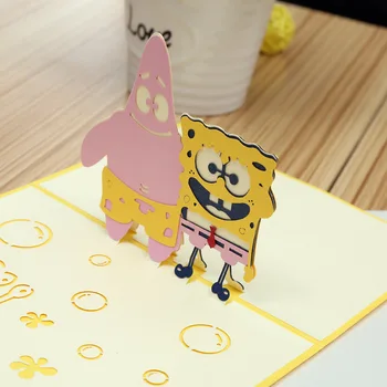 Manufacturers selling SpongeBob SquarePants 3D stereo creative children's cartoon cards hollow laser card
Manufacturers selling SpongeBob SquarePants 3D stereo creative children's cartoon cards hollow laser card