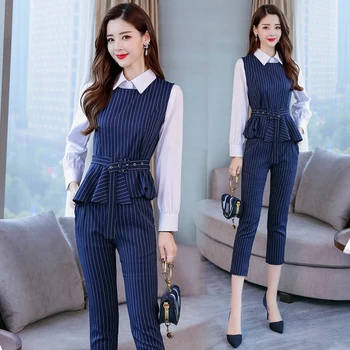 Fashion Elegant Celebrities Ensemble Femme Survetement Temperament Striped Thin Two Piece Set Brief Generous Costumes For Women
Fashion Elegant Celebrities Ensemble Femme Survetement Temperament Striped Thin Two Piece Set Brief Generous Costumes For Women