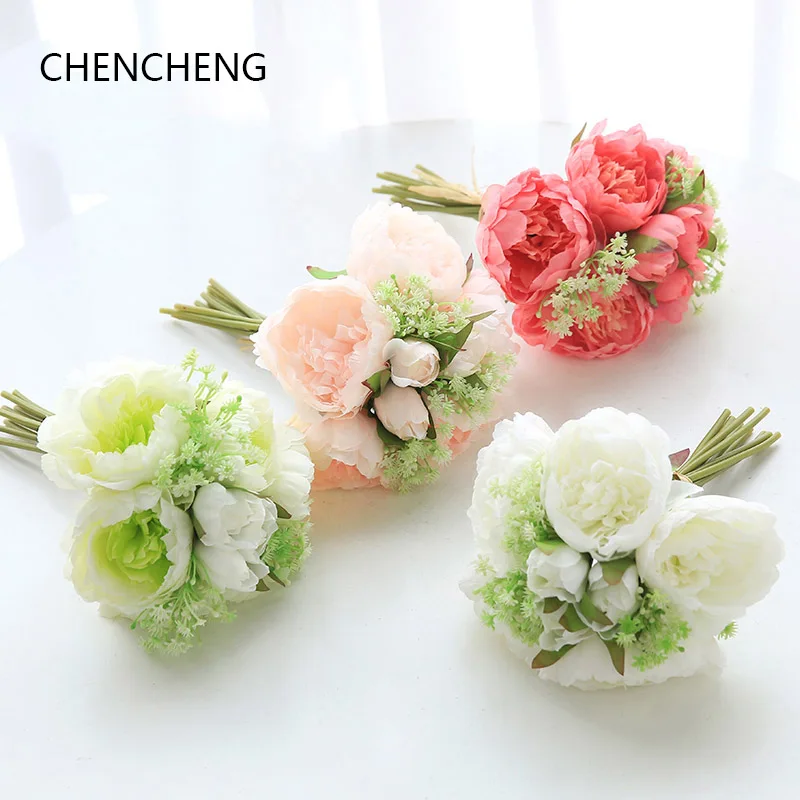 1 Piece 28cm Artificial Peony Bouquet Fake Flower Simulation Silk+Plastic Decorative Flowers Christmas Wedding Home Decoration
1 Piece 28cm Artificial Peony Bouquet Fake Flower Simulation Silk+Plastic Decorative Flowers Christmas Wedding Home Decoration