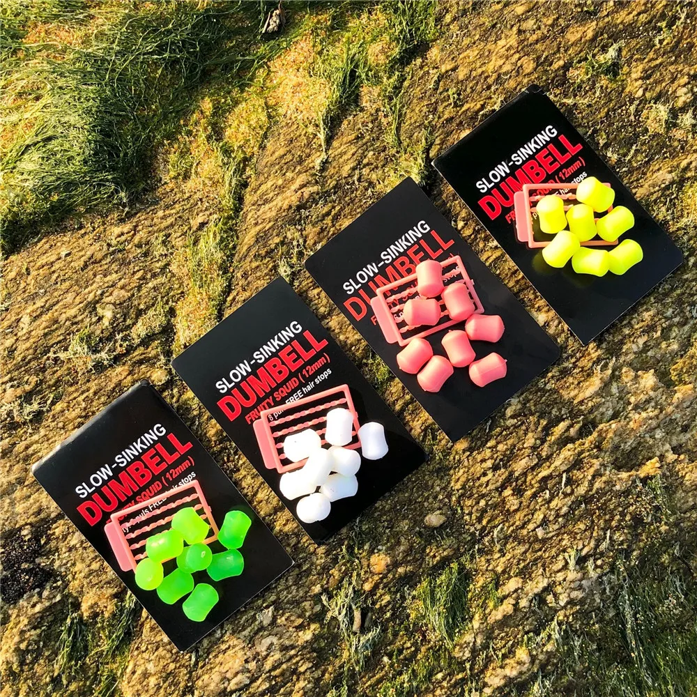 Slow sinking FRUITY SQUID FLAVOUR Fake Food Plastic Dumbells bait for carp fishing artificial bait tiger nut 8pcs/pack 12 mm
Slow sinking FRUITY SQUID FLAVOUR Fake Food Plastic Dumbells bait for carp fishing artificial bait tiger nut 8pcs/pack 12 mm