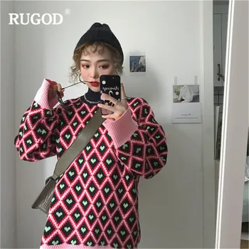RUGOD Vintage Fashion O-Neck Women Christmas Sweater Casual Women Pullovers Plus Size Knitted Winter Clothes pull femme hiver
RUGOD Vintage Fashion O-Neck Women Christmas Sweater Casual Women Pullovers Plus Size Knitted Winter Clothes pull femme hiver