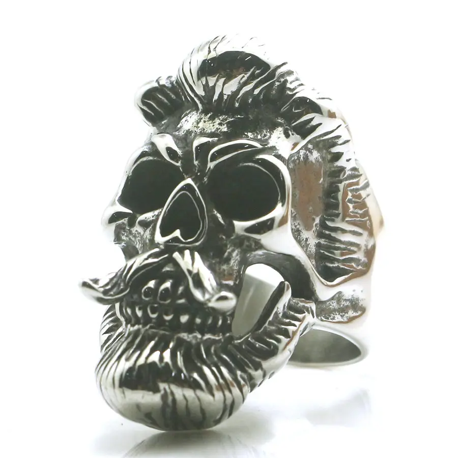 Size 7 to Size 15 Mens Boys 316L Stainless Steel Cool Beard Vikings Skull Newest Ring
Size 7 to Size 15 Mens Boys 316L Stainless Steel Cool Beard Vikings Skull Newest Ring