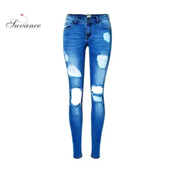 Suvance Fashion Stretchable Low Waist Ripped Holes Spring Cotton Pencil Jeans Qaulity Materials Trousers
Suvance Fashion Stretchable Low Waist Ripped Holes Spring Cotton Pencil Jeans Qaulity Materials Trousers