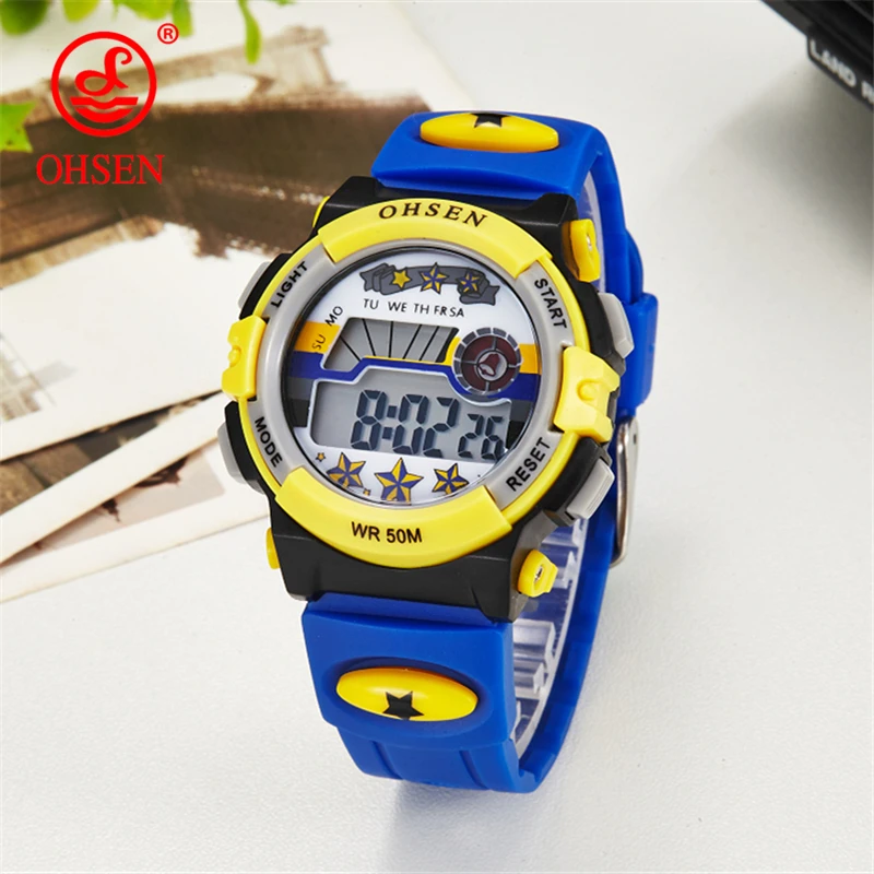 OHSEN Waterproof Children's Watch Boys Girls LED Digital Sports Watches Silicone Kids Alarm Date Casual Electronic Student Clock
OHSEN Waterproof Children's Watch Boys Girls LED Digital Sports Watches Silicone Kids Alarm Date Casual Electronic Student Clock