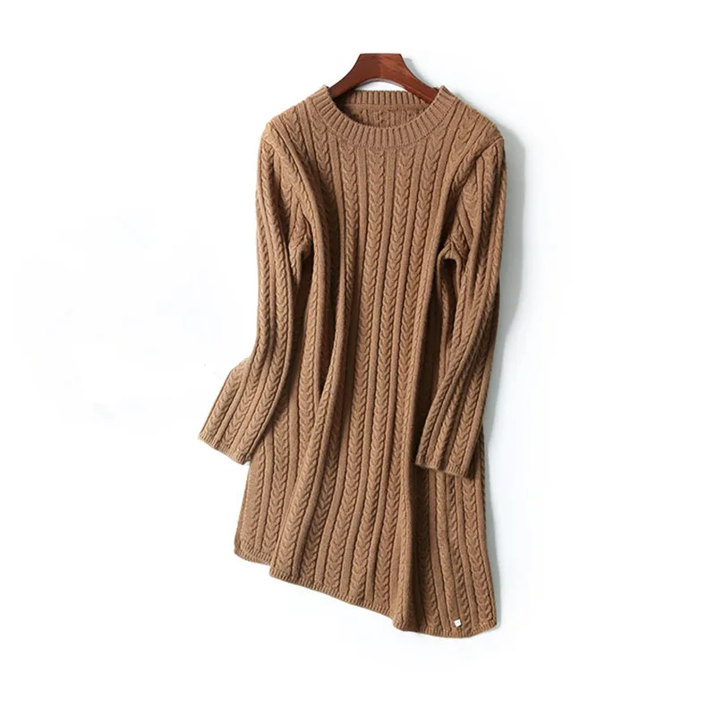 wool blends thread knit women vintage long thick pullover sweater dress o-neck oblique hem beige white 4colors one&over size
wool blends thread knit women vintage long thick pullover sweater dress o-neck oblique hem beige white 4colors one&over size