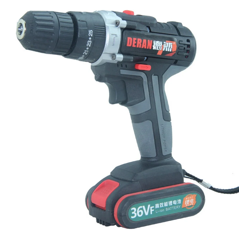 New Cordless Drill 2Speed 36V with1/2 5200mAh Li-ion Battery Adjustment LED Lighting Electric Drill Screwdriver Wrench Powe Tool
New Cordless Drill 2Speed 36V with1/2 5200mAh Li-ion Battery Adjustment LED Lighting Electric Drill Screwdriver Wrench Powe Tool