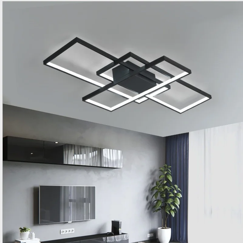 Rectangle Modern Led ceiling lights for living room bedroom Kitchen AC85-265V White/Black Ceiling Lamp Fixtures Luxury 
Rectangle Modern Led ceiling lights for living room bedroom Kitchen AC85-265V White/Black Ceiling Lamp Fixtures Luxury