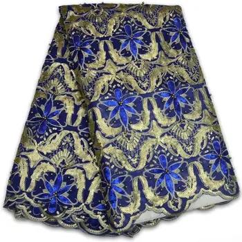 2018 New Plexiglass lace fabric with wedding sequins, blue and gold Nigerian lace fabric, African beaded lace
2018 New Plexiglass lace fabric with wedding sequins, blue and gold Nigerian lace fabric, African beaded lace